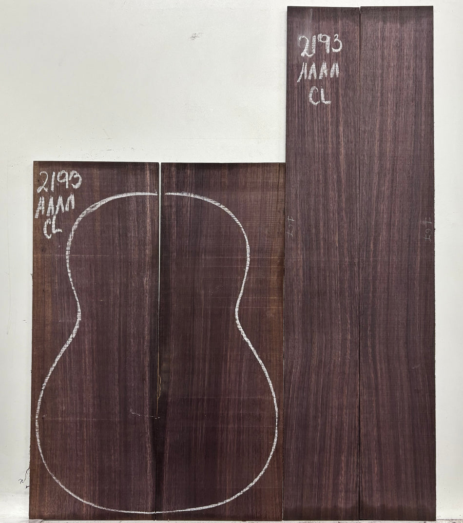 East Indian Rosewood Classical AAAA Grade Guitar Back & Side Set #2193 - Exotic Wood Zone