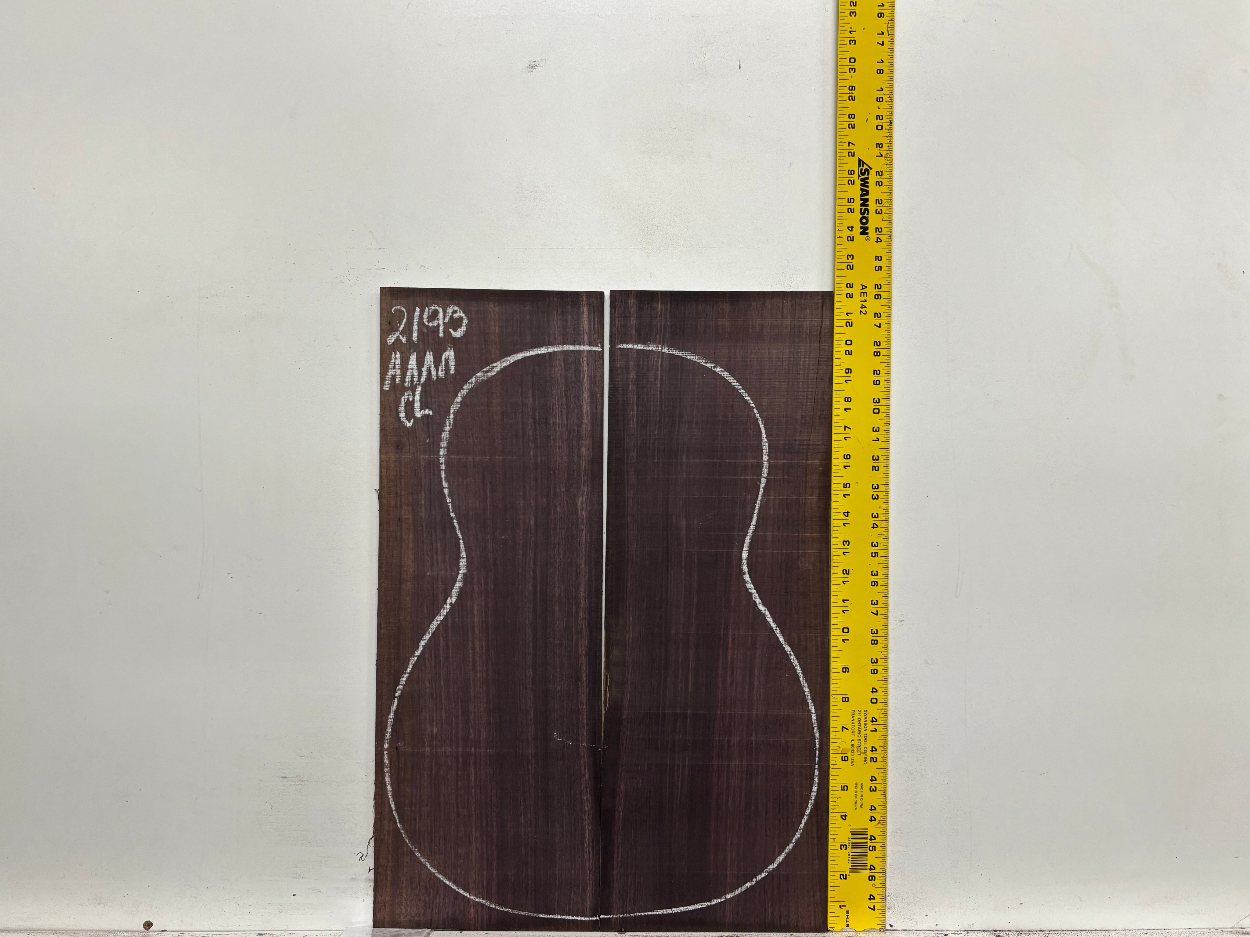 East Indian Rosewood Classical AAAA Grade Guitar Back & Side Set #2193 - Exotic Wood Zone