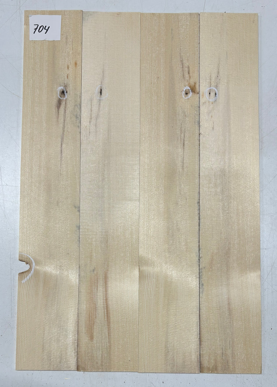 4 Piece German Spruce Classical Guitar Tops (Defective) #704