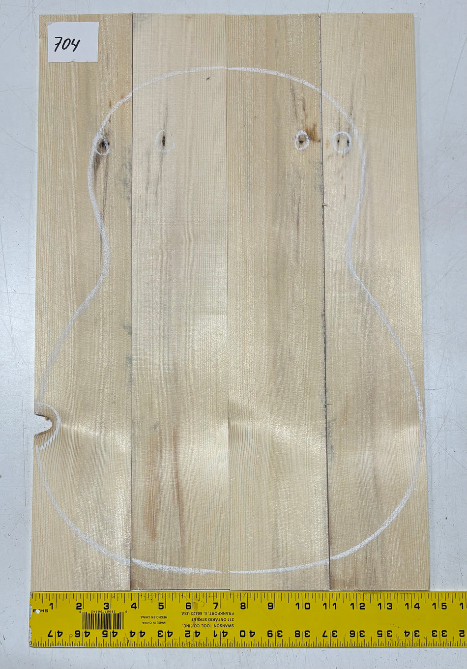 4 Piece German Spruce Classical Guitar Tops (Defective) #704