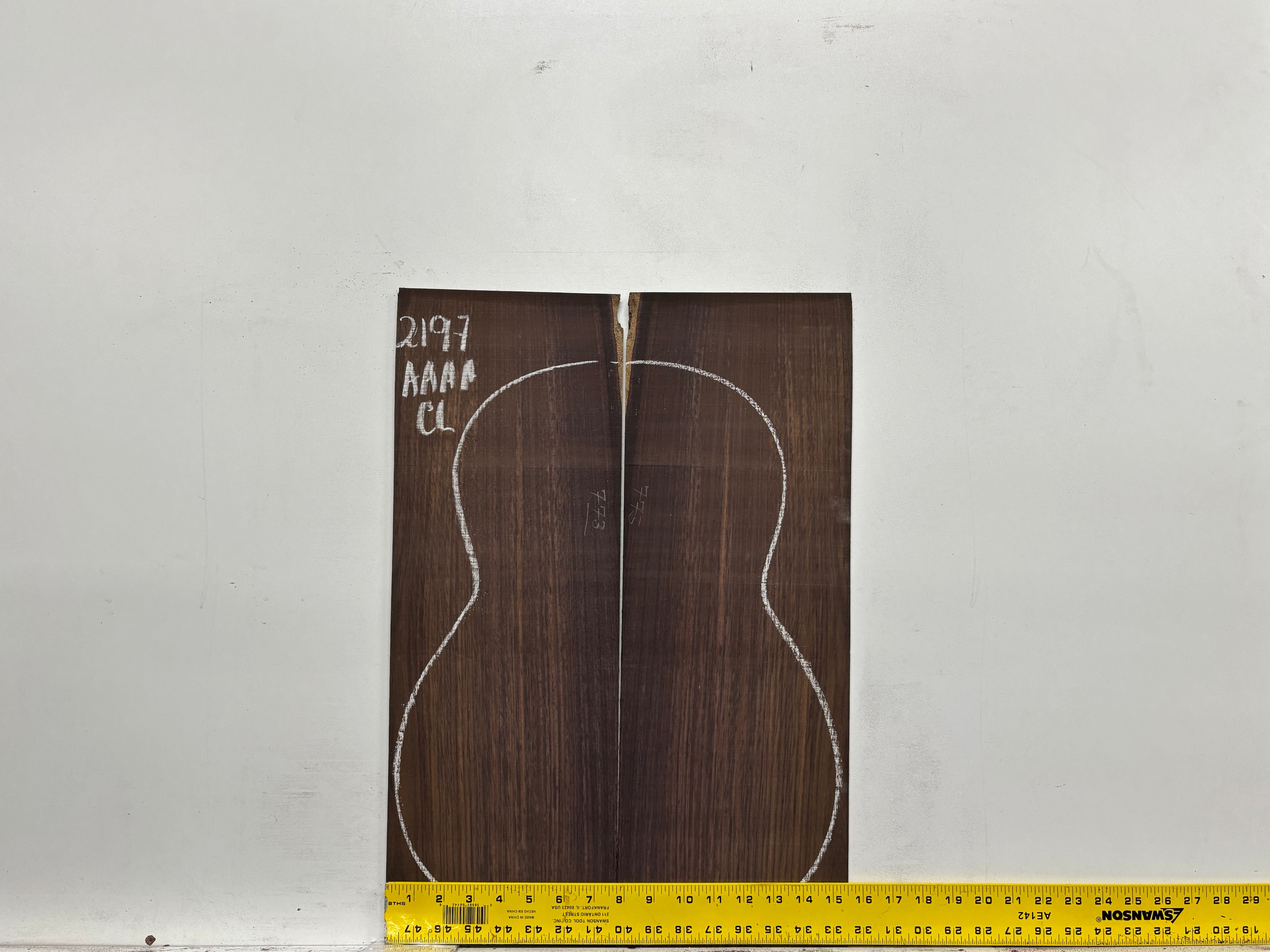 East Indian Rosewood Classical AAAA Grade Guitar Back & Side Set #2197 - Exotic Wood Zone