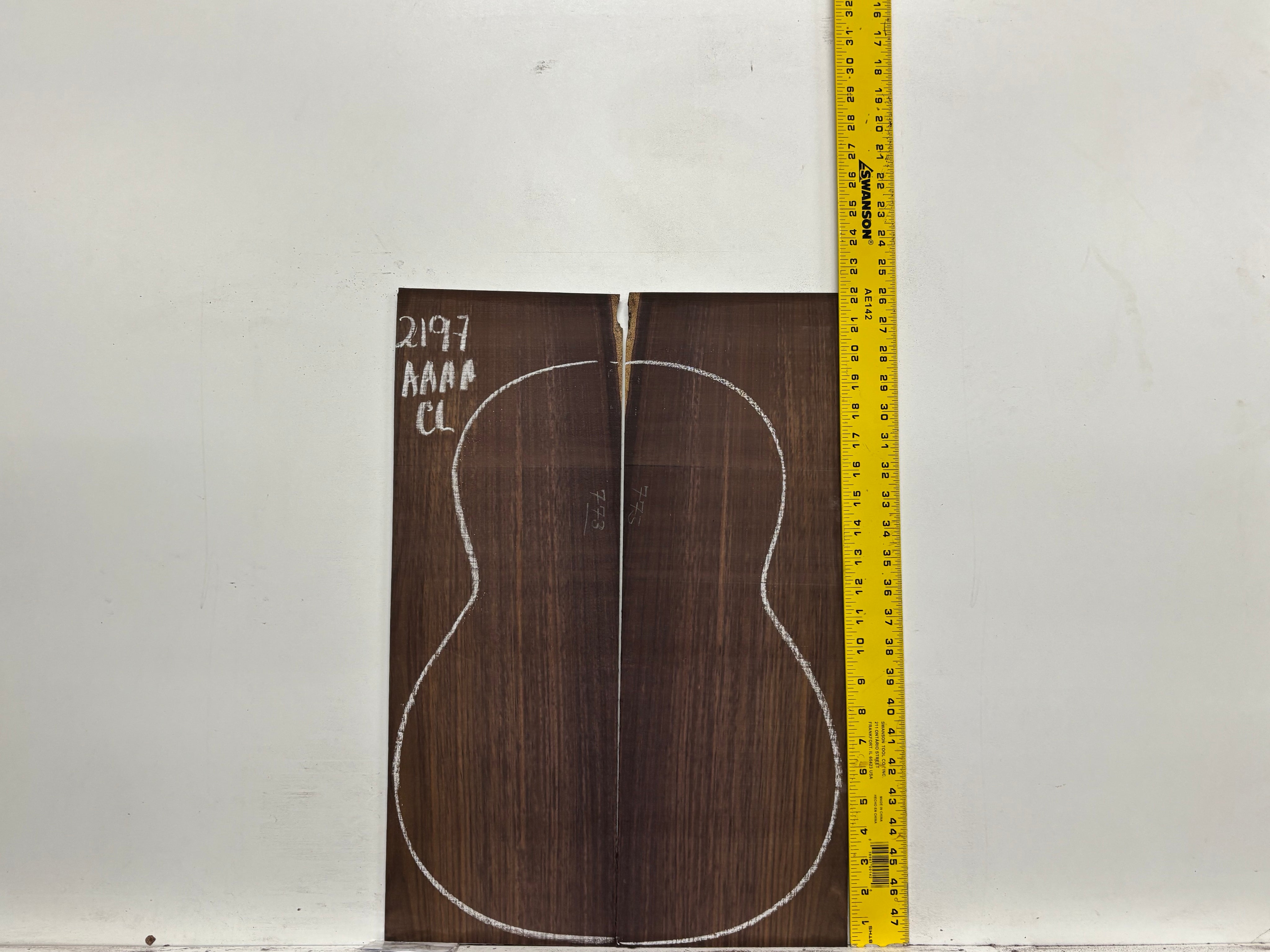 East Indian Rosewood Classical AAAA Grade Guitar Back & Side Set #2197 - Exotic Wood Zone