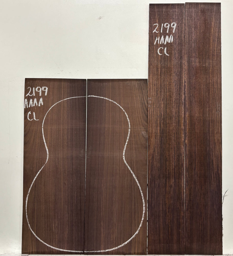 East Indian Rosewood Classical AAAA Grade Guitar Back & Side Set #2199 - Exotic Wood Zone