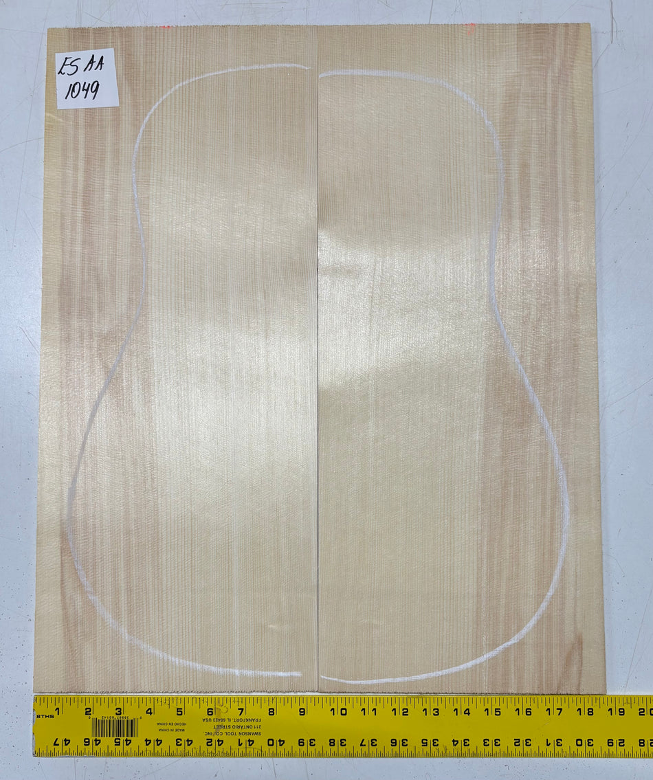 Engelmann Spruce Bookmatched Guitar Top For Dreadnought Guitars ES AA #1049