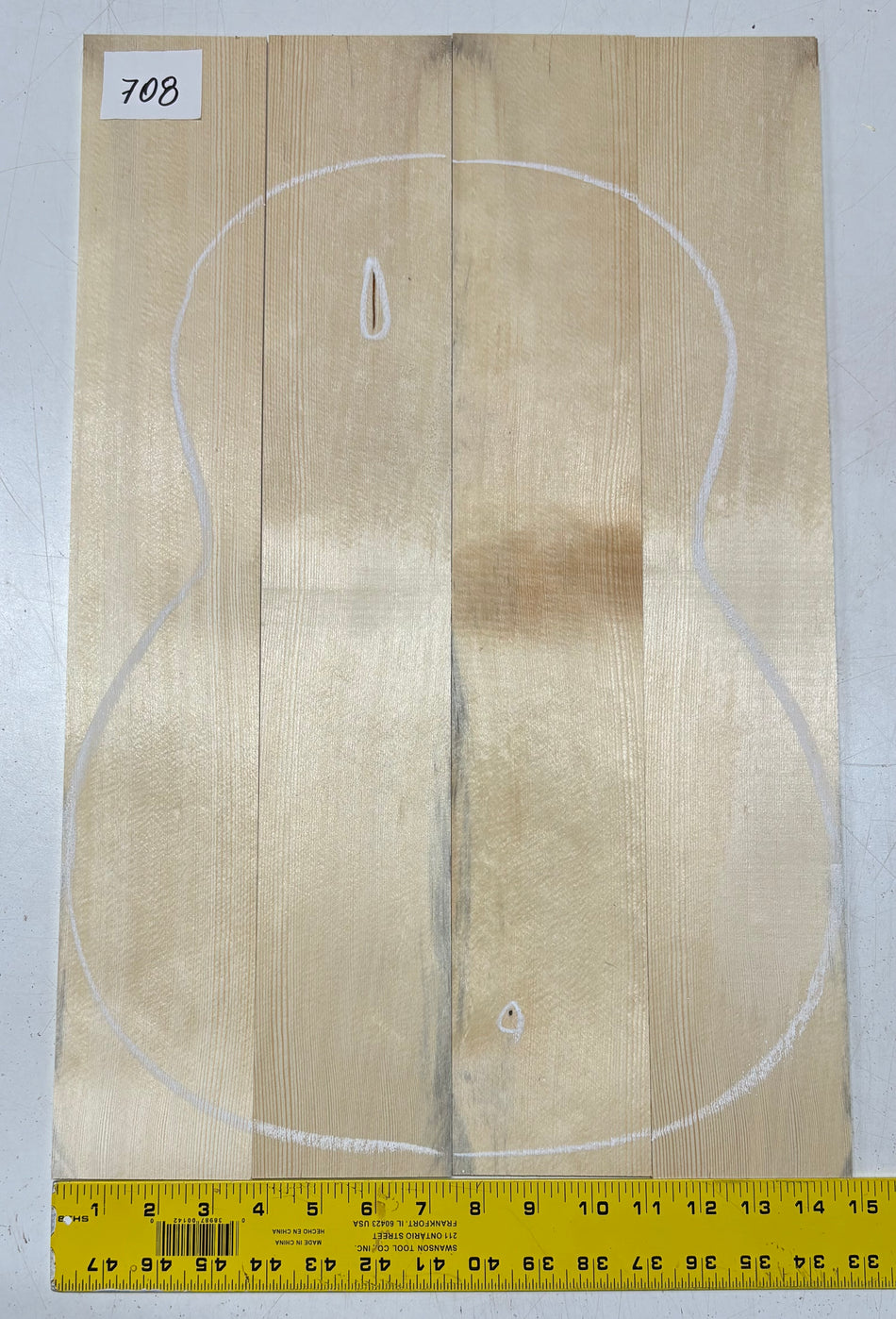 4 Piece German Spruce Classical Guitar Tops (Defective) #708