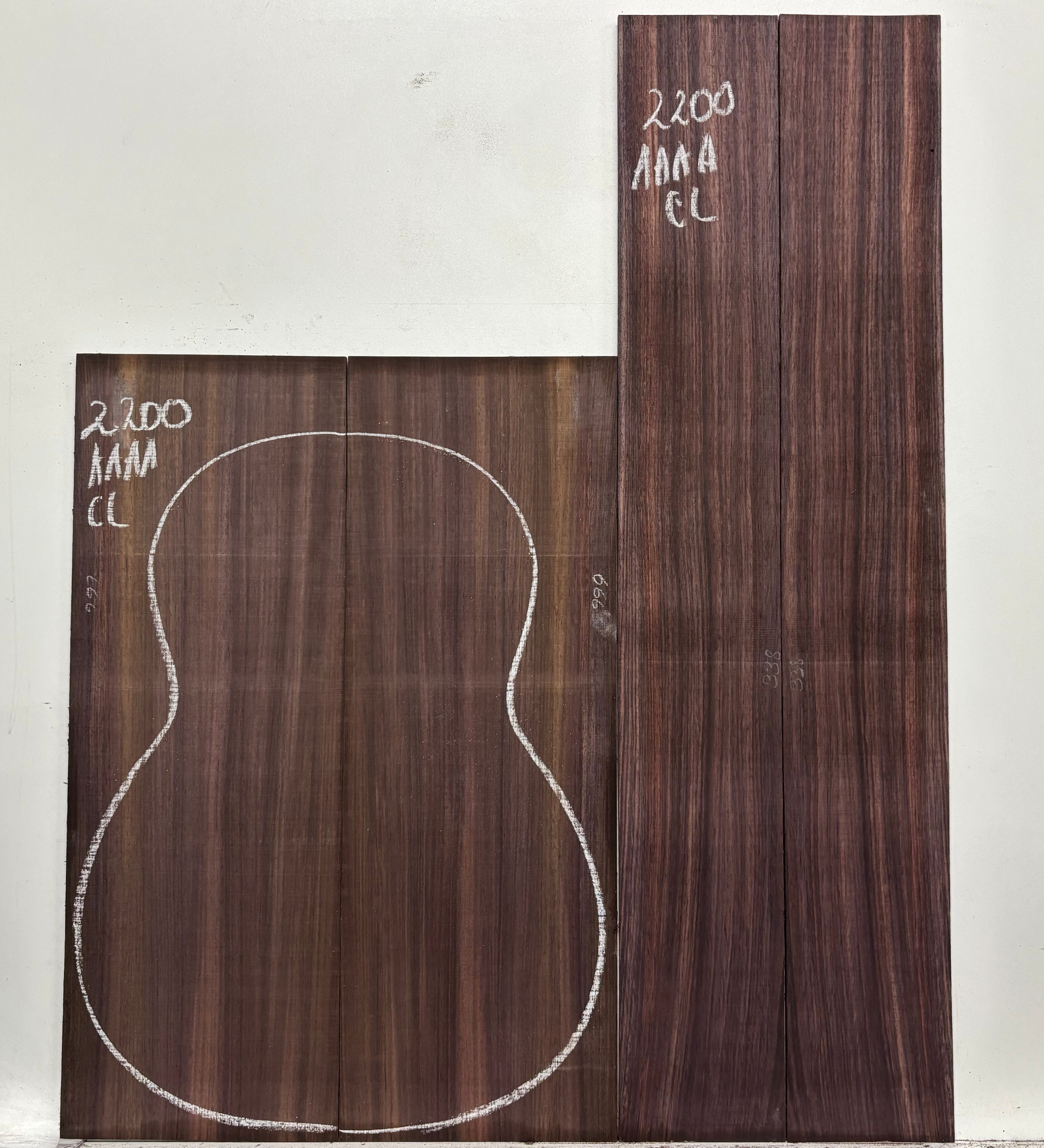 East Indian Rosewood Classical AAAA Grade Guitar Back & Side Set #2200 - Exotic Wood Zone