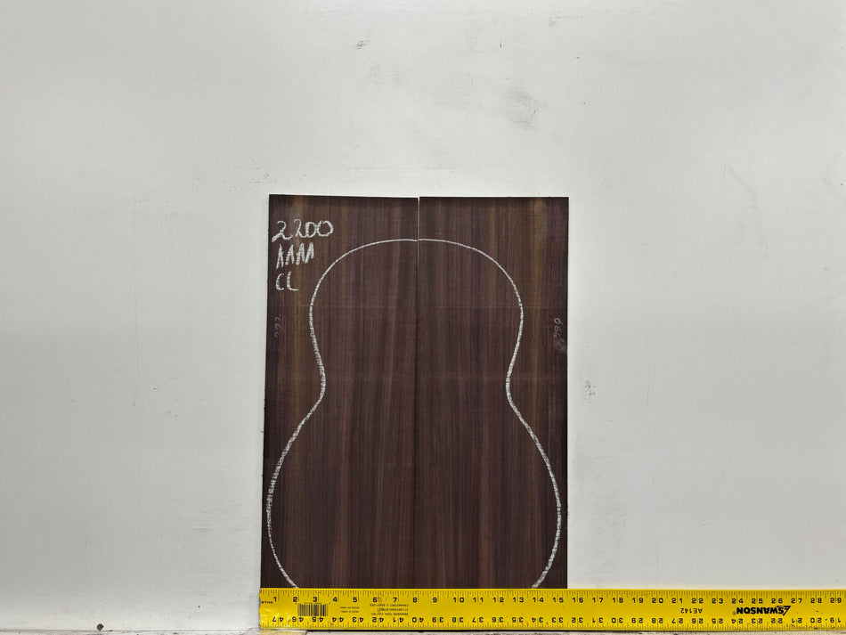 East Indian Rosewood Classical AAAA Grade Guitar Back & Side Set #2200 - Exotic Wood Zone