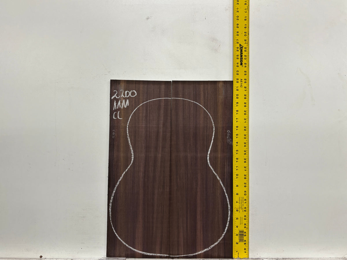 East Indian Rosewood Classical AAAA Grade Guitar Back & Side Set #2200 - Exotic Wood Zone