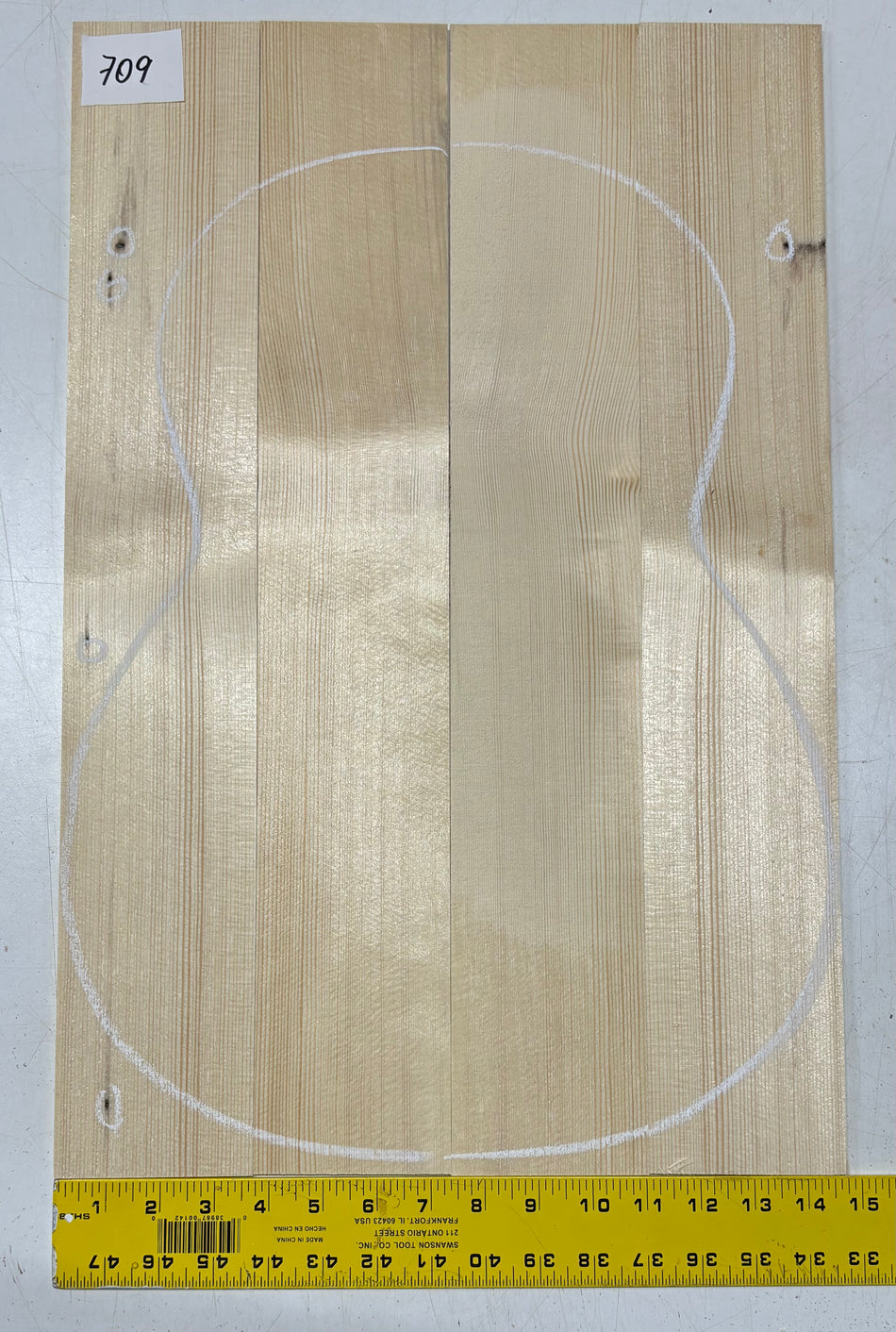 4 Piece German Spruce Classical Guitar Tops (Defective) #709