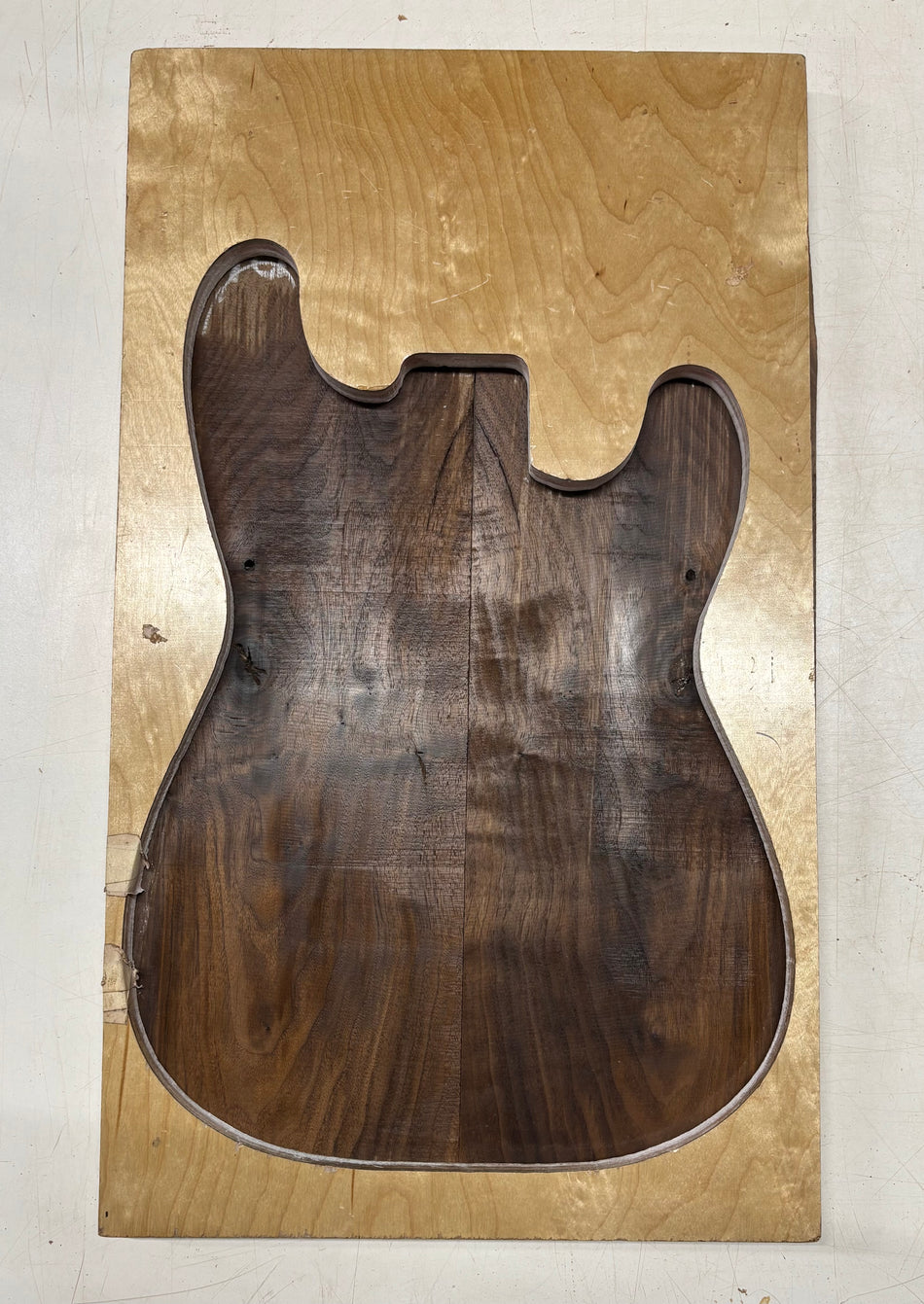 Figured Flame Black Walnut Guitar Drop Tops 21" x 7-1/8" x 3/8" #3985