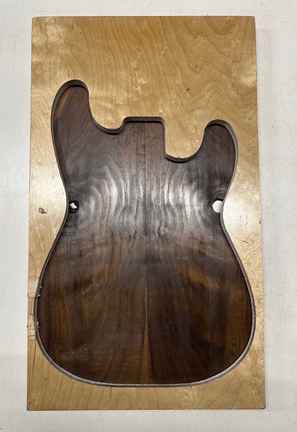 Figured Flame Black Walnut Guitar Drop Tops 21" x 7-1/8" x 3/8" #3986