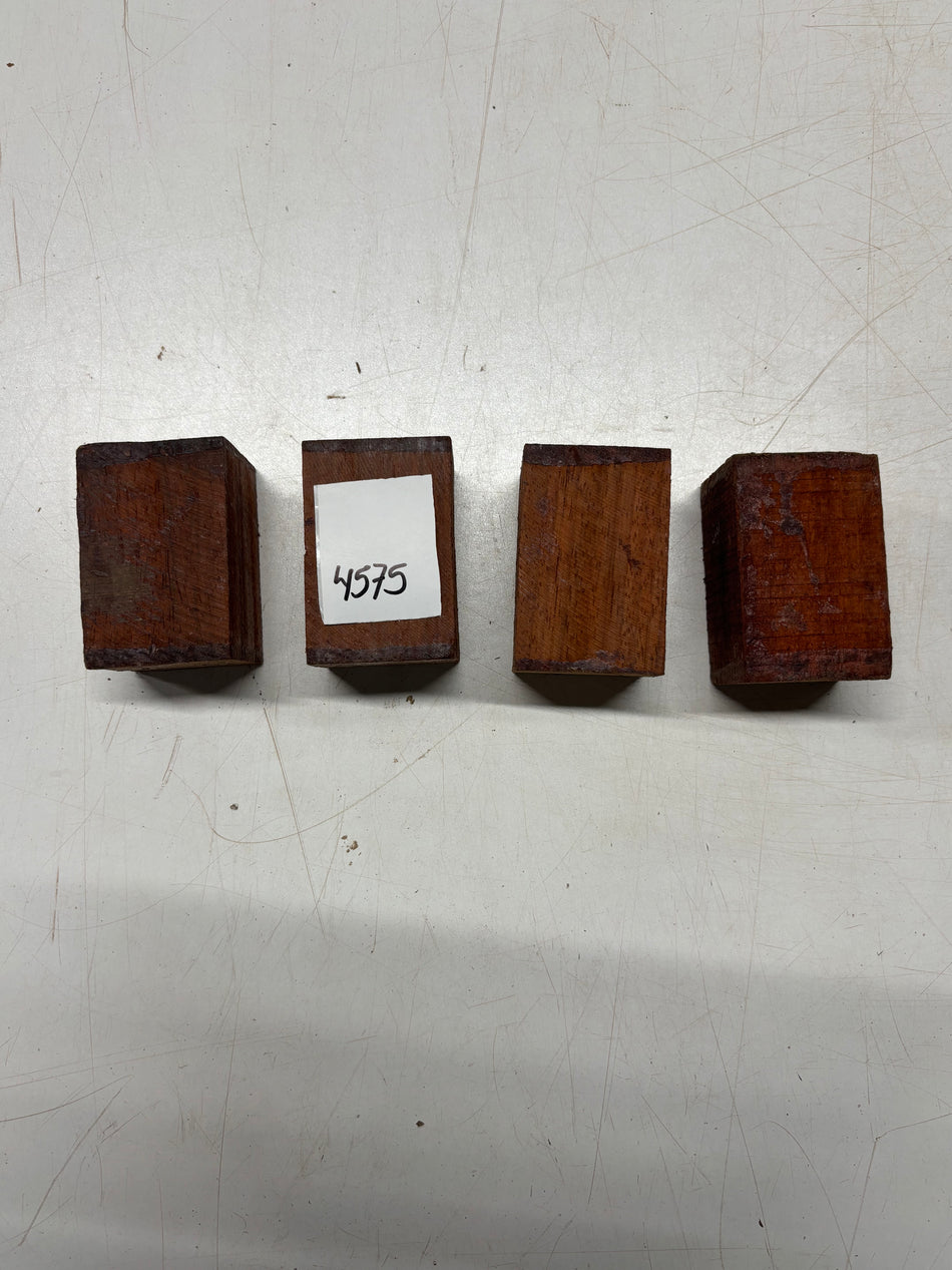 4 Pack, Padauk Bottle Stopper Blanks 3" x 2" x 2"#4575
