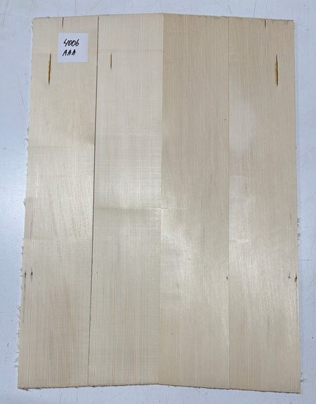 4 Piece German Spruce Bookmatched Dreadnought Guitar Tops #4006 - Exotic Wood Zone