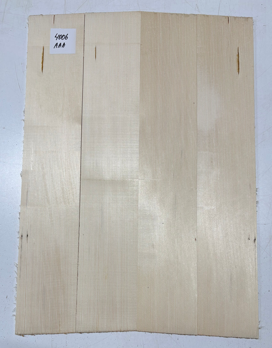 4 Piece German Spruce Bookmatched Dreadnought Guitar Tops #4006