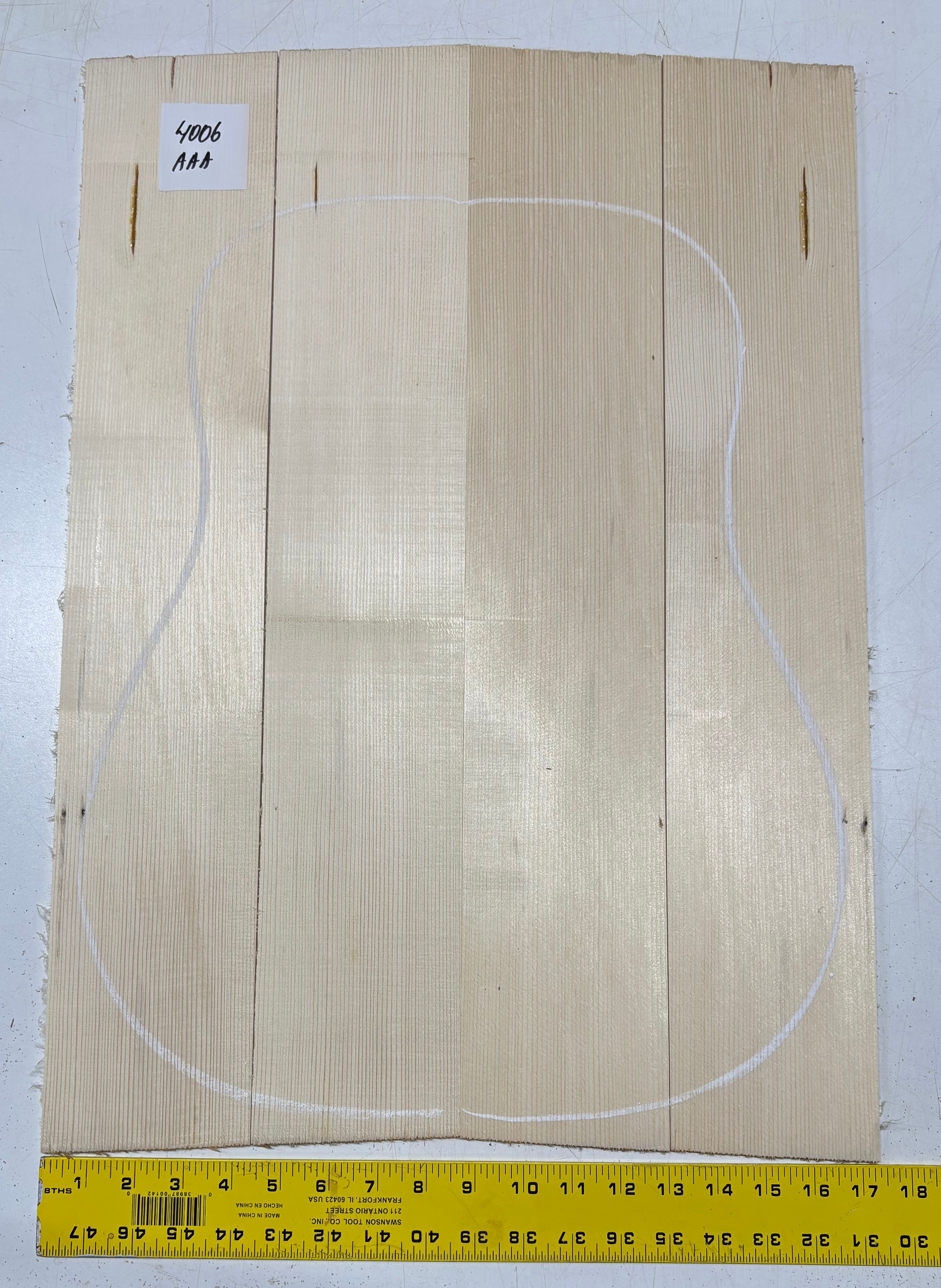 4 Piece German Spruce Bookmatched Dreadnought Guitar Tops #4006 - Exotic Wood Zone