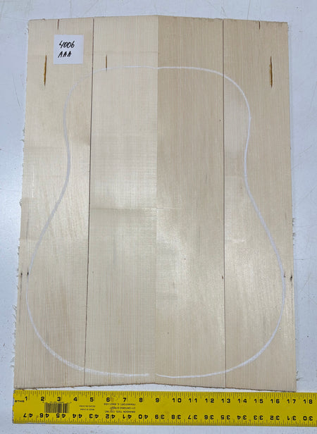 4 Piece German Spruce Bookmatched Dreadnought Guitar Tops #4006 - Exotic Wood Zone