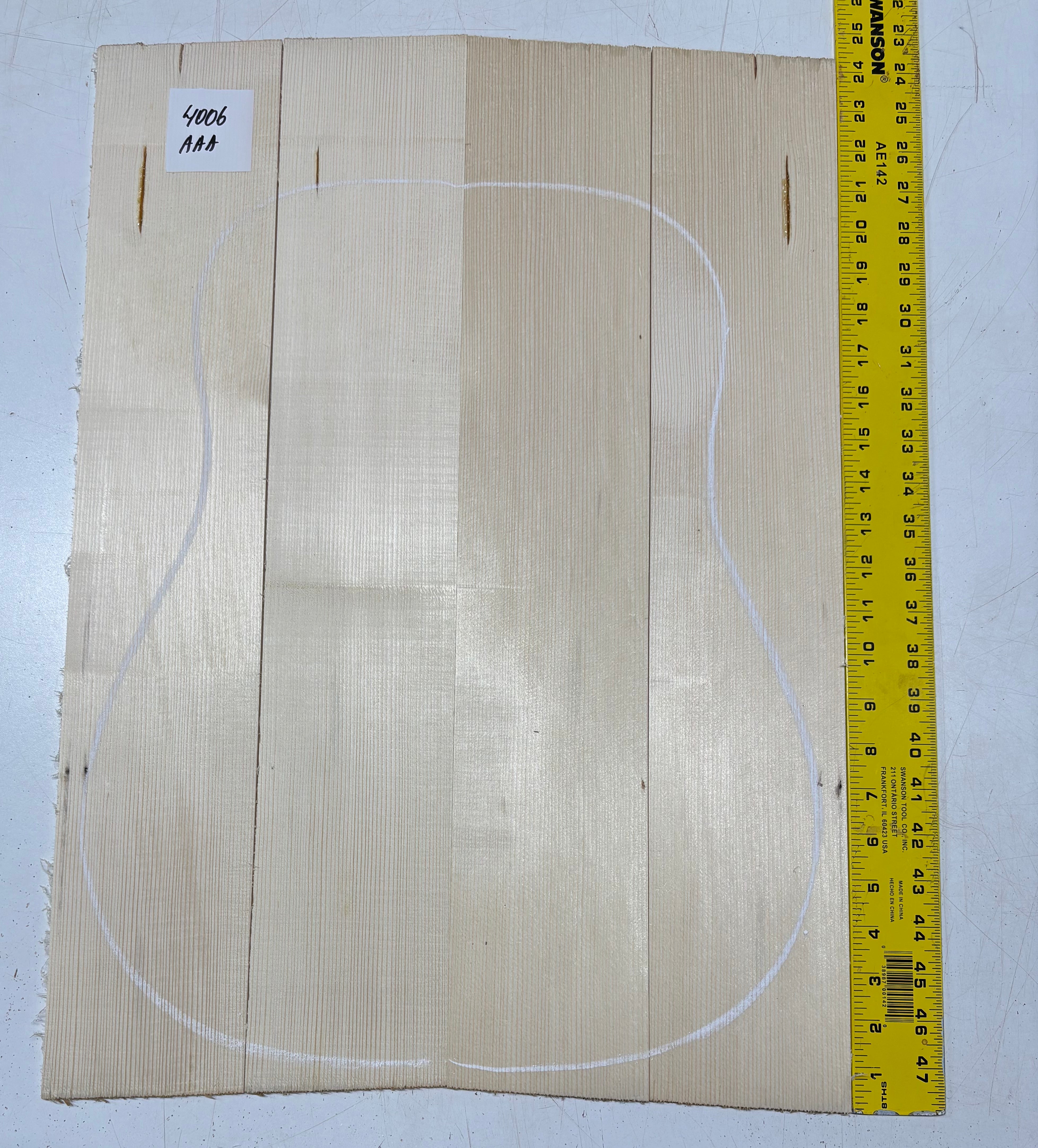 4 Piece German Spruce Bookmatched Dreadnought Guitar Tops #4006 - Exotic Wood Zone