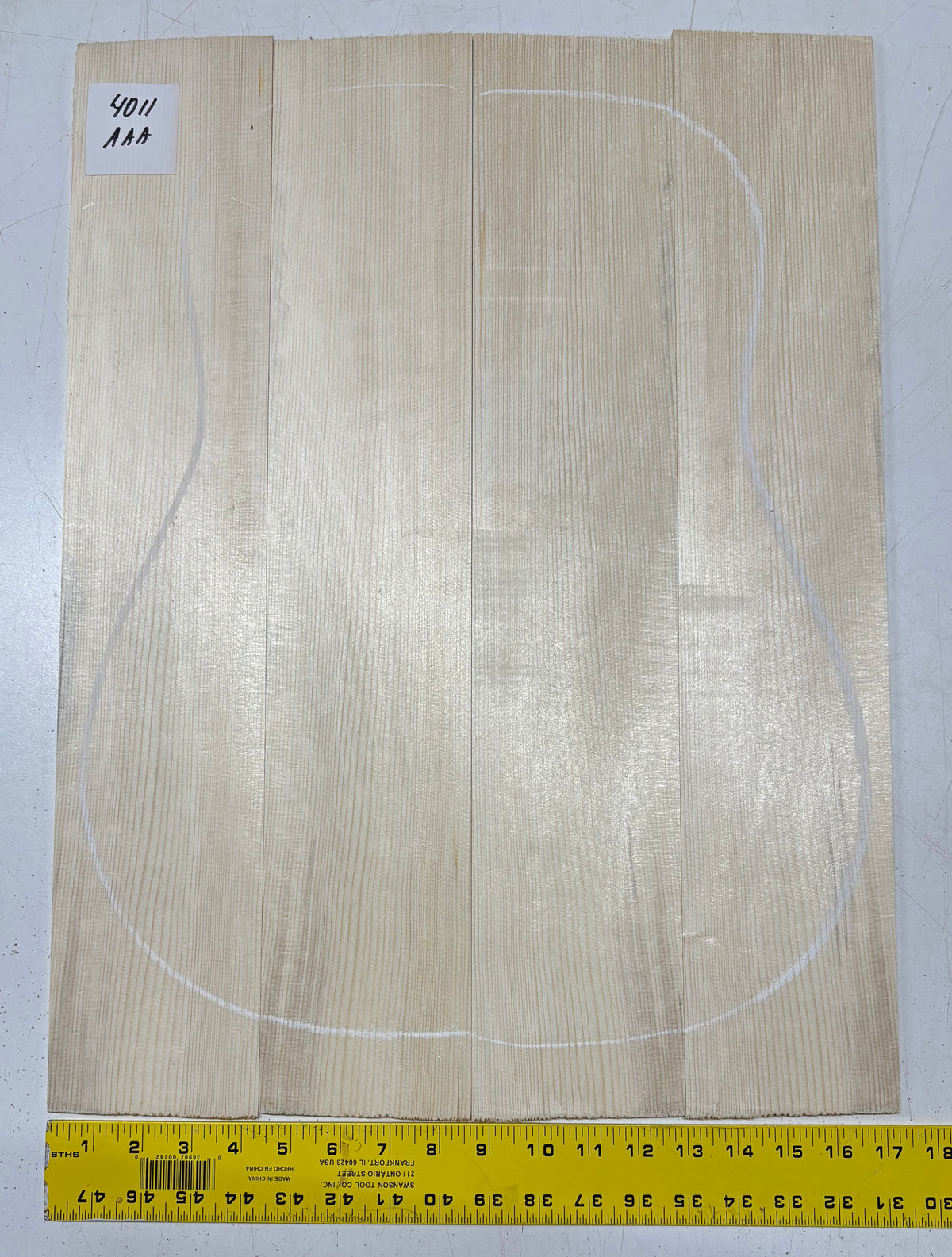 4 Piece German Spruce Bookmatched Dreadnought Guitar Tops #4011 - Exotic Wood Zone