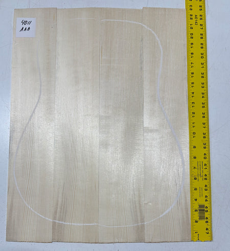 4 Piece German Spruce Bookmatched Dreadnought Guitar Tops #4011 - Exotic Wood Zone