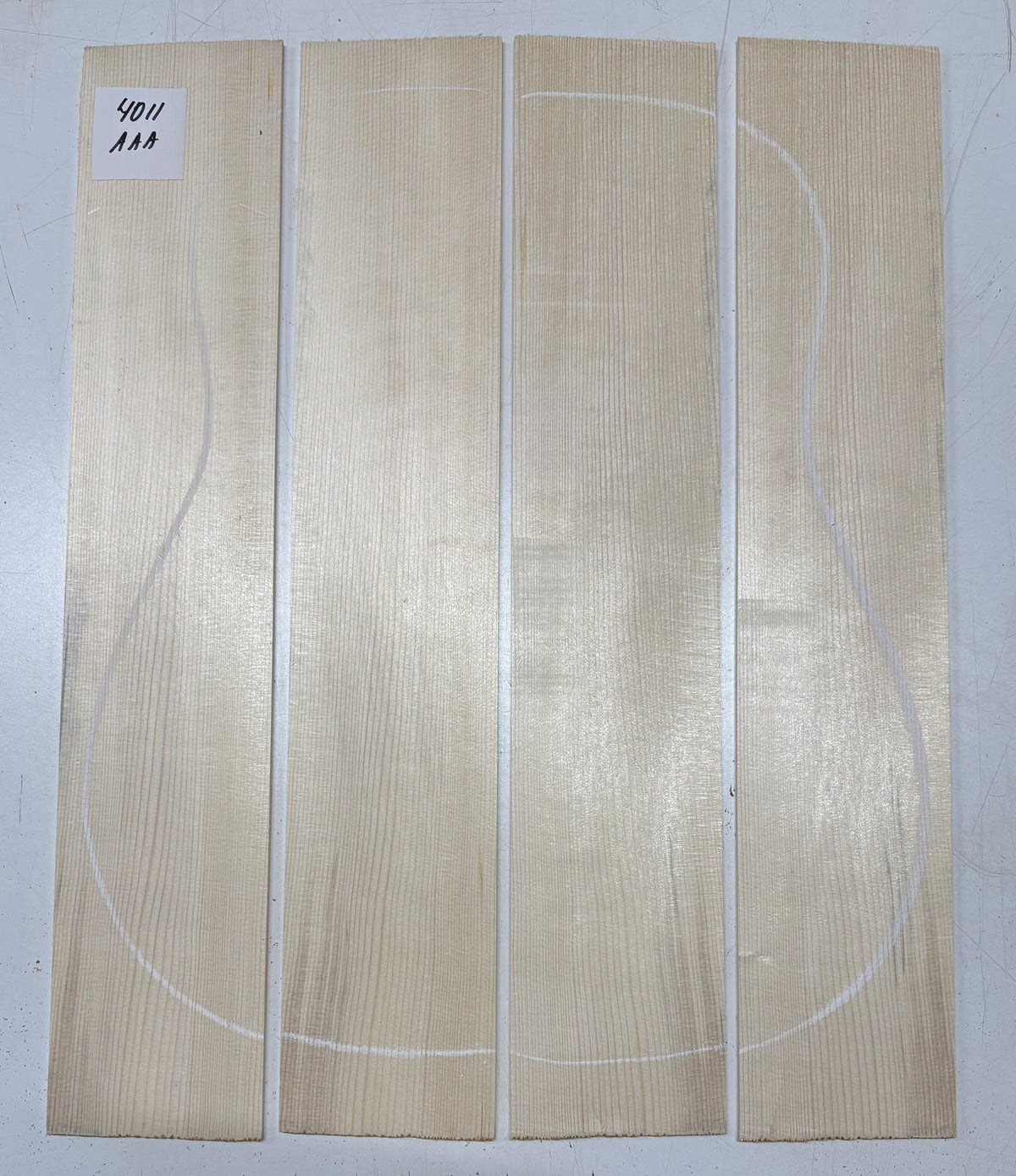 4 Piece German Spruce Bookmatched Dreadnought Guitar Tops #4011 - Exotic Wood Zone