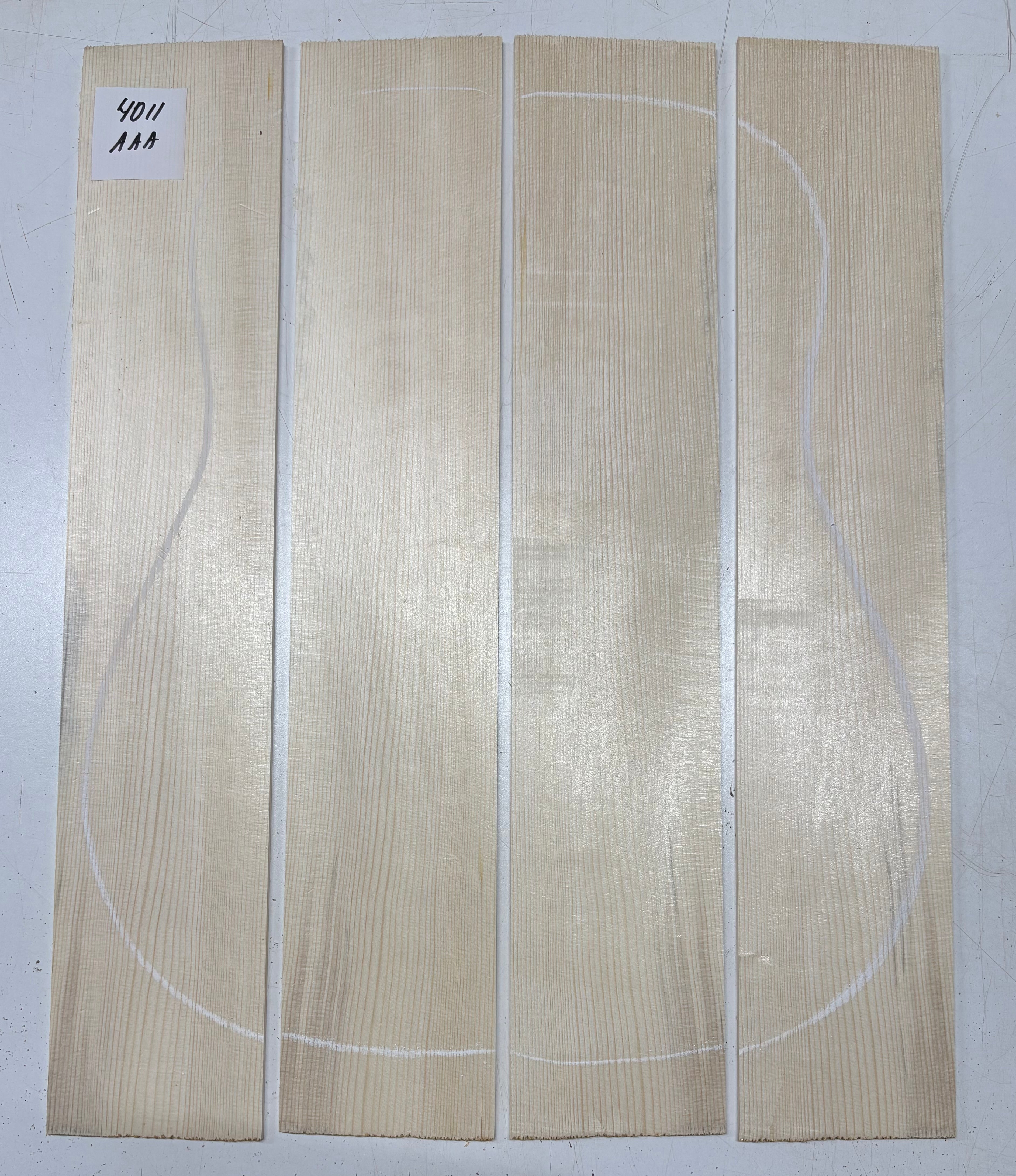 4 Piece German Spruce Bookmatched Dreadnought Guitar Tops #4011 - Exotic Wood Zone