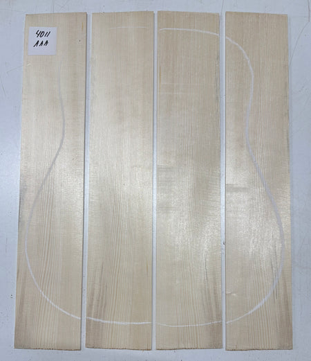 4 Piece German Spruce Bookmatched Dreadnought Guitar Tops #4011 - Exotic Wood Zone