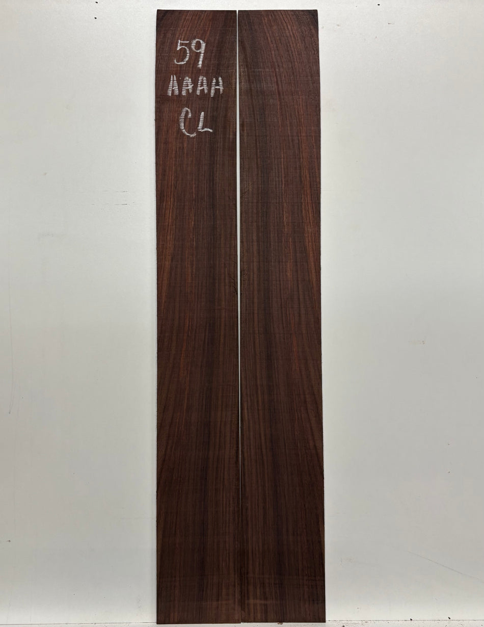 Juego de fondo y aros de guitarra de grado AAAA Dreadnought de palisandro de la India Oriental #61 