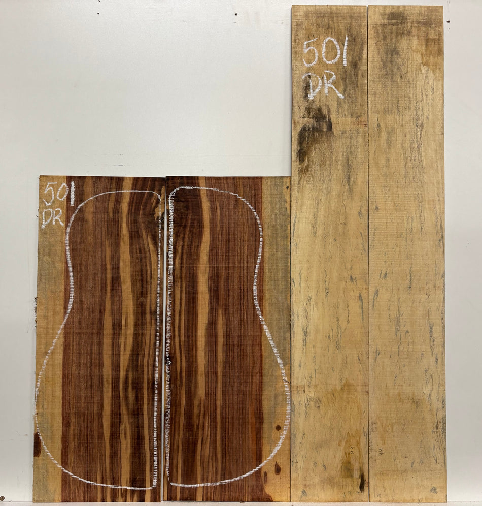 Royal Red Tamarind Dreadnought Guitar Back and Side Set #501