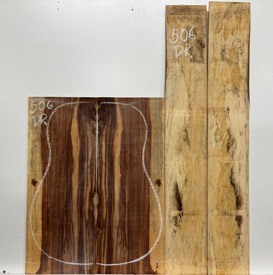 Royal Red Tamarind Dreadnought Guitar Back and Side Set #506