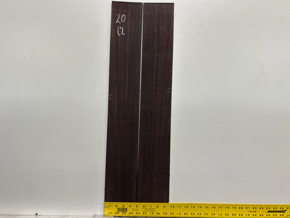 Dark Grain East Indian Rosewood Classical Guitar Side Set #20