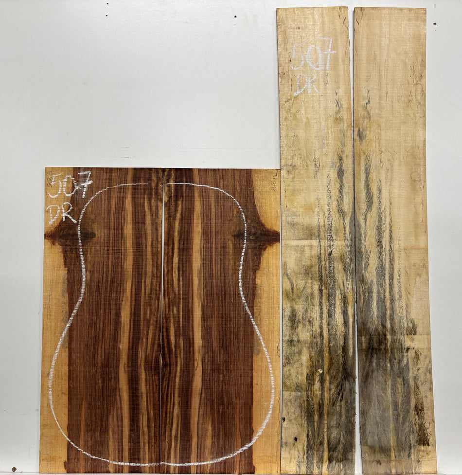 Royal Red Tamarind Dreadnought Guitar Back and Side Set #507