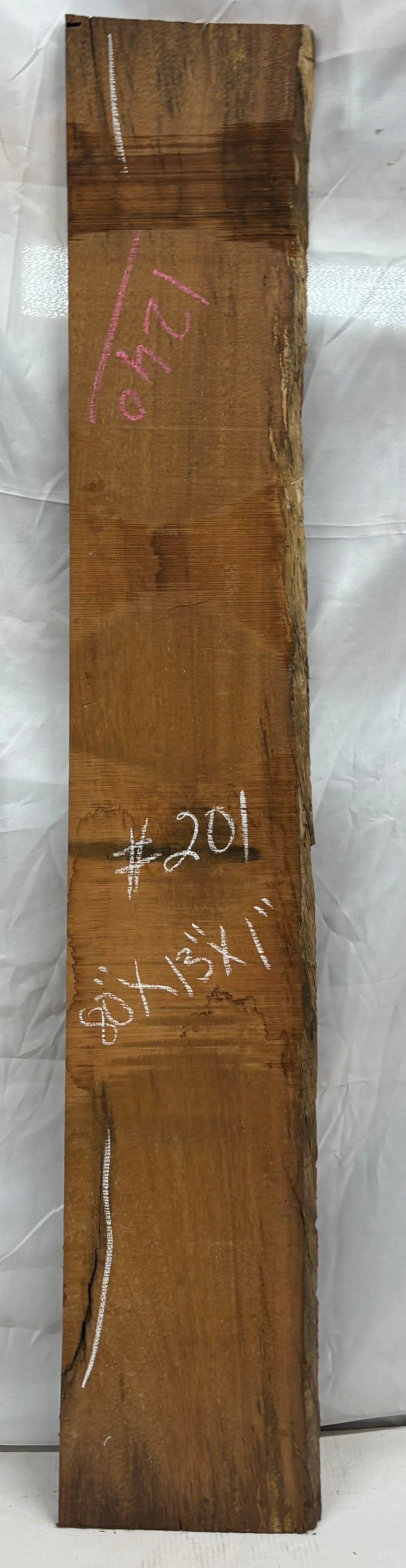 Merbau Lumber Live Edge Slab - 80" x 13" x 1" #201