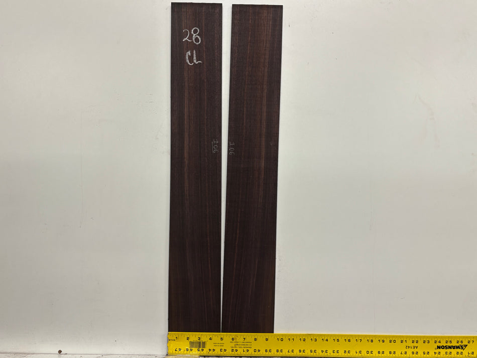 Dark Grain East Indian Rosewood Classical Guitar Side Set #28