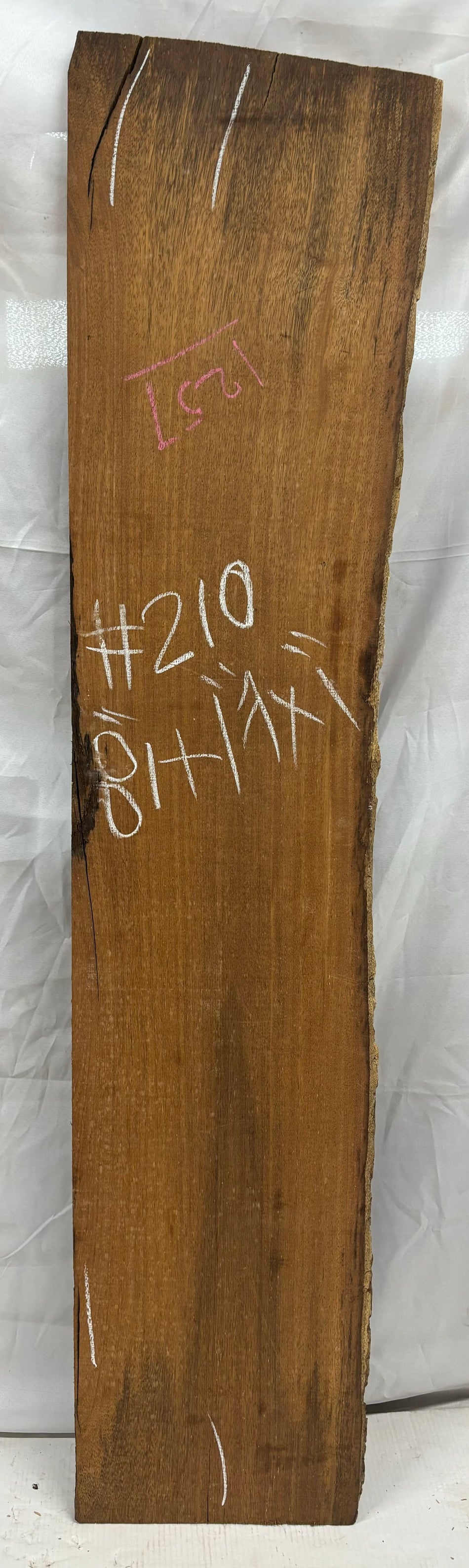 Merbau Lumber Live Edge Slab - 81" x 17" x 1" #210