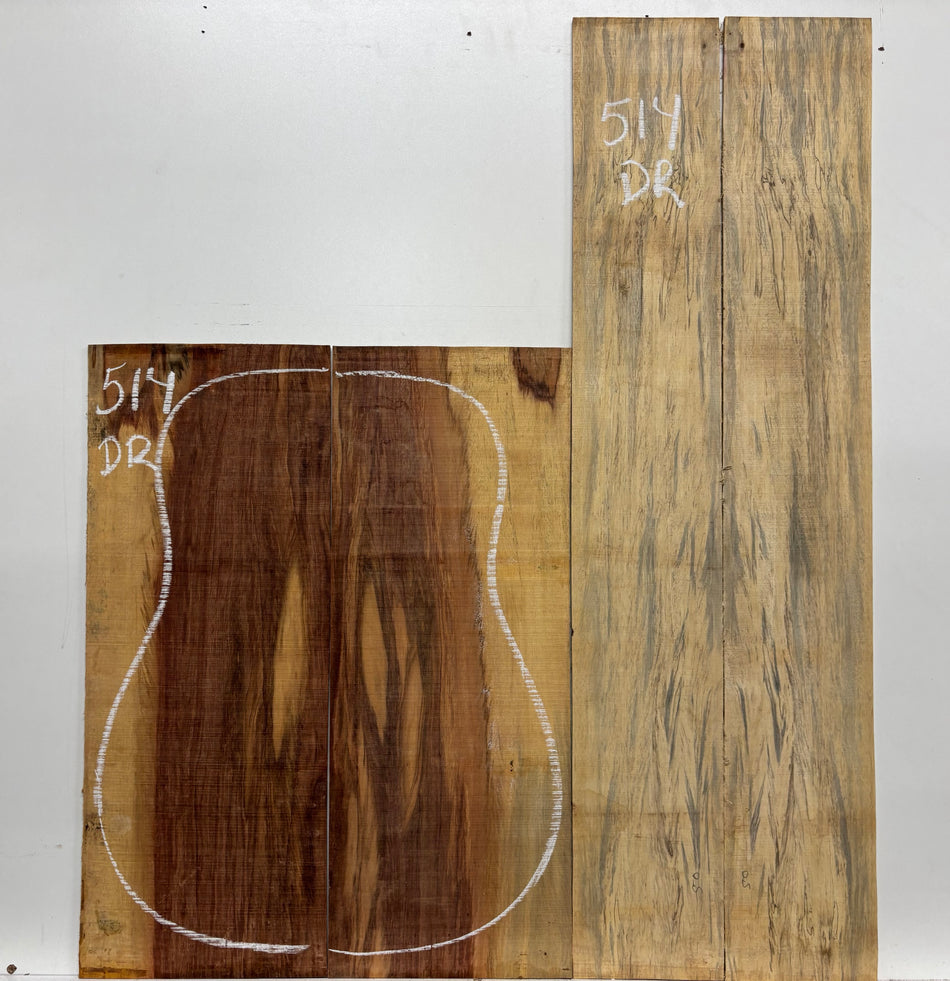 Royal Red Tamarind Dreadnought Guitar Back and Side Set #514