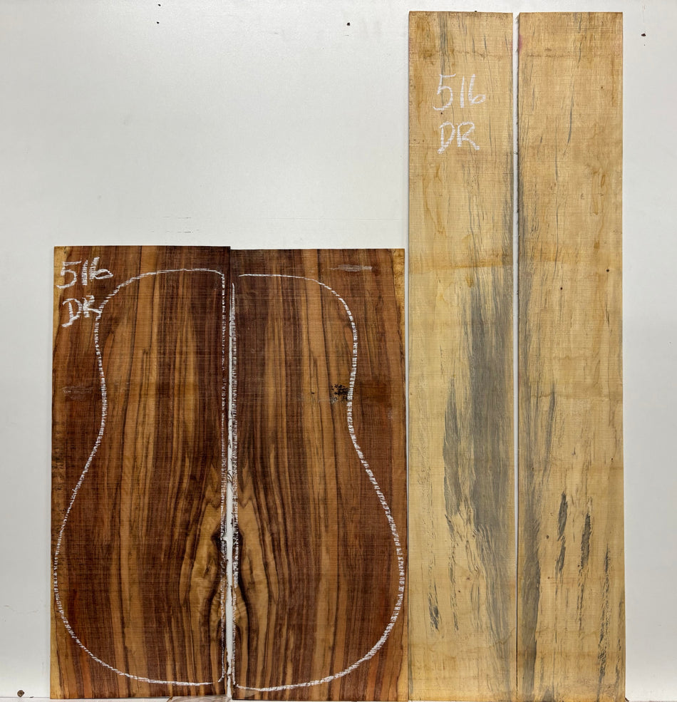 Royal Red Tamarind Dreadnought Guitar Back and Side Set #516