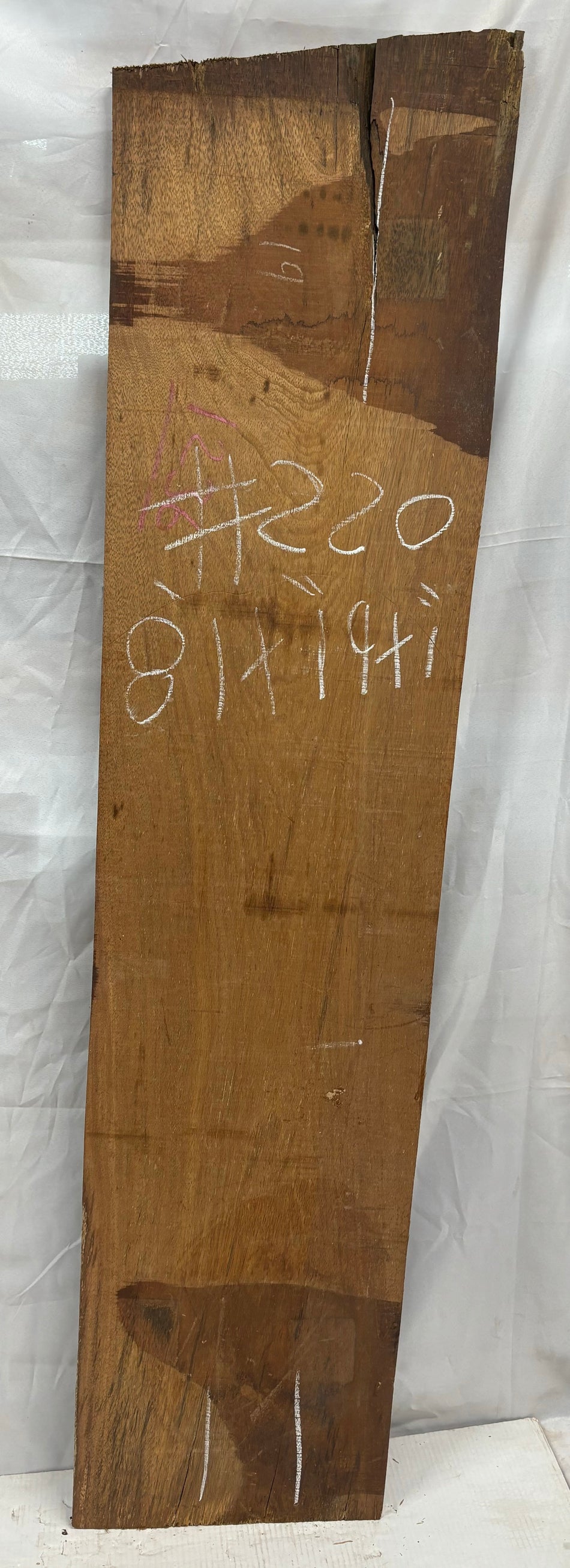 Merbau Lumber Live Edge Slab - 81" x 19" x 1" #220