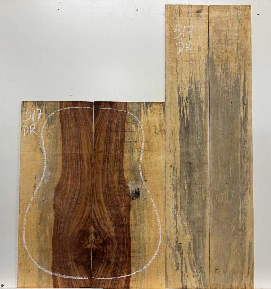 Royal Red Tamarind Dreadnought Guitar Back and Side Set #517