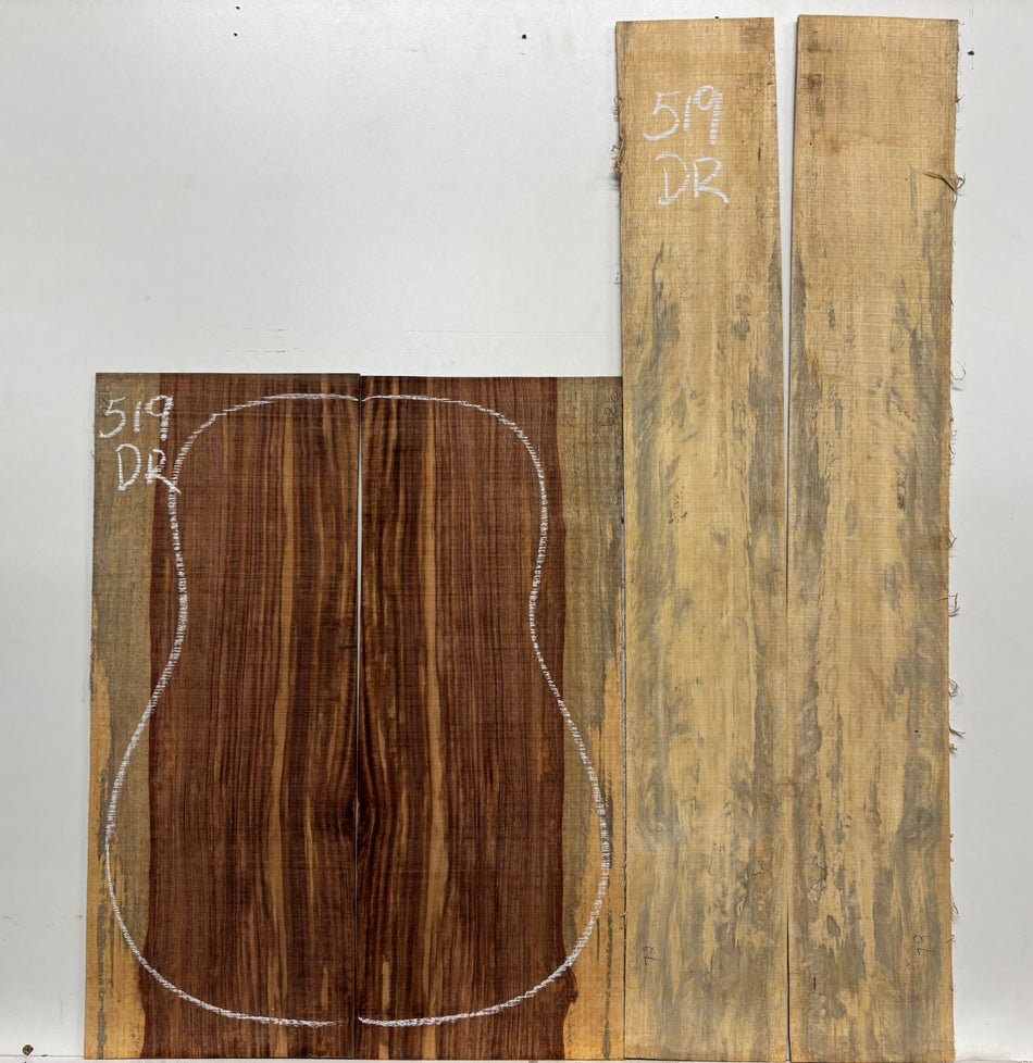 Royal Red Tamarind Dreadnought Guitar Back and Side Set #519