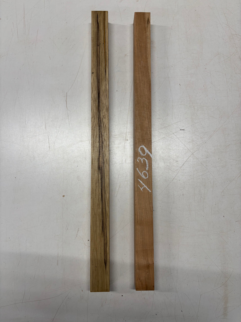2 Pack, 2 Species, Black Limba + Cherry Turning Wood Blanks – 25" x 1-1/2" x 1-1/2"#4639
