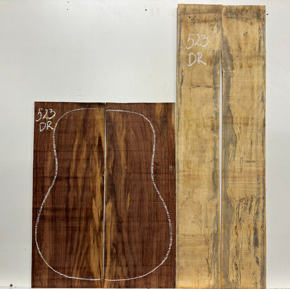 Royal Red Tamarind Dreadnought Guitar Back and Side Set #523