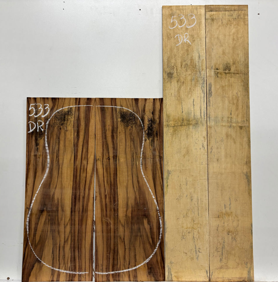 Royal Red Tamarind Dreadnought Guitar Back and Side Set #533