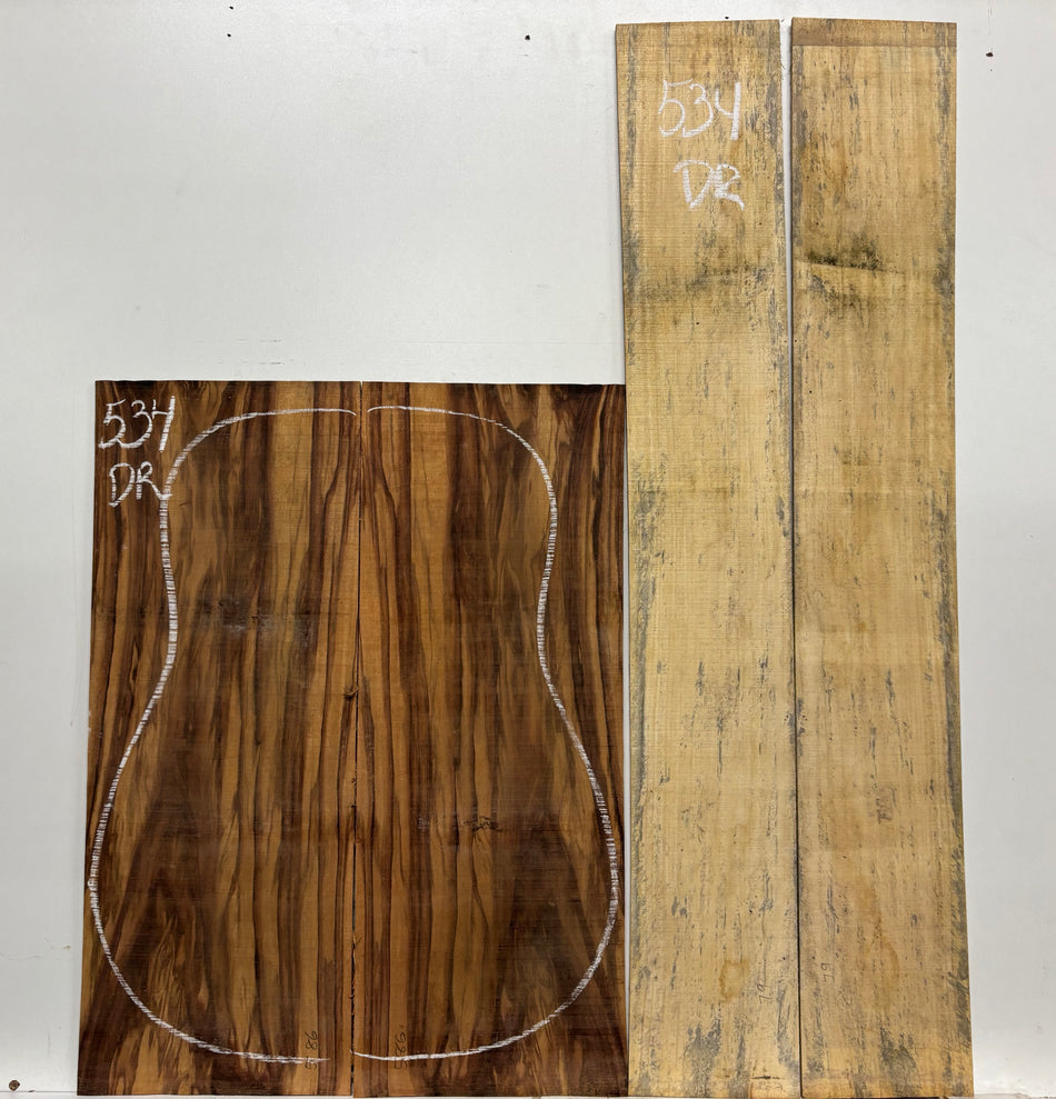 Royal Red Tamarind Dreadnought Guitar Back and Side Set #534