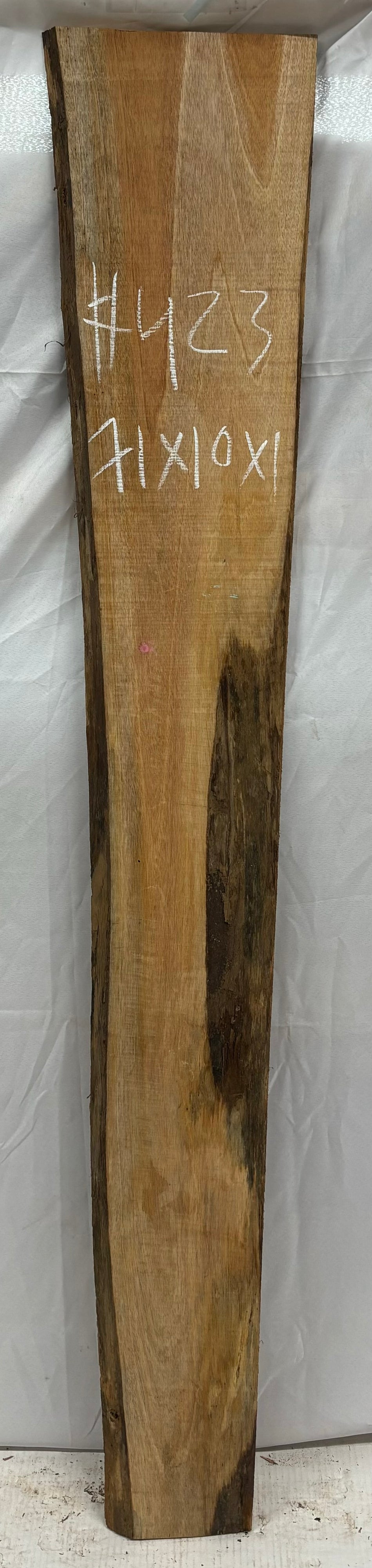 Hermosas y raras losas/galletas de borde vivo de madera negra africana - 24"x24-1/2"x3", #220