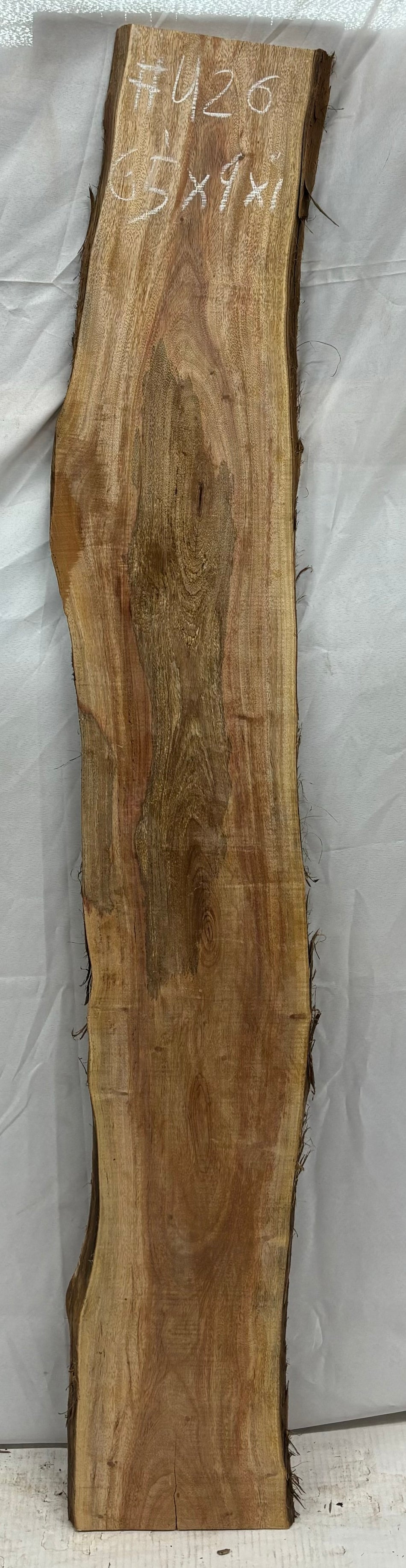 Hermosas y raras losas/galletas de borde vivo de madera negra africana - 24"x24-1/2"x3", #220