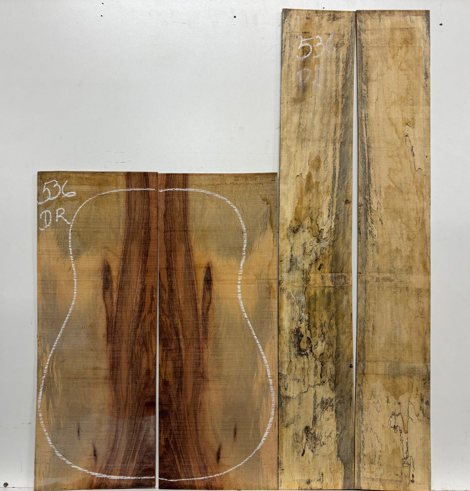 Royal Red Tamarind Dreadnought Guitar Back and Side Set #536