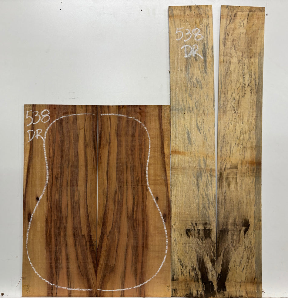 Royal Red Tamarind Dreadnought Guitar Back and Side Set #538