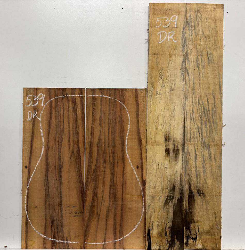 Royal Red Tamarind Dreadnought Guitar Back and Side Set #539