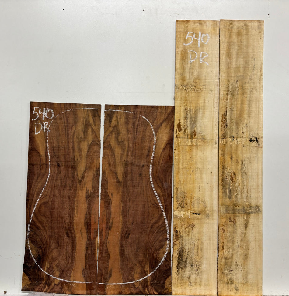 Royal Red Tamarind Dreadnought Guitar Back and Side Set #540