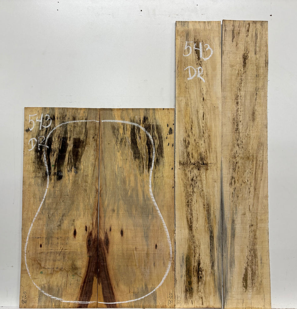 Royal Red Tamarind Dreadnought Guitar Back and Side Set #543